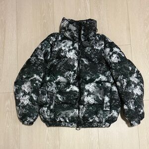 Zara Kids Black Green and White Puffer Jacket